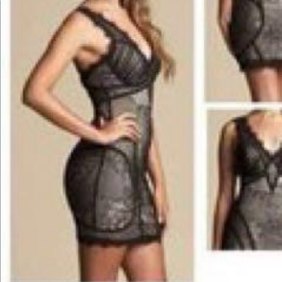 BEBE BUSTIER LACE DRESS NWT Size Medium. Stunning!!Holiday Party! - Picture 1 of 10